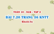 Bài 7.20 trang 56 Toán 10 Kết nối tri thức Tập 2